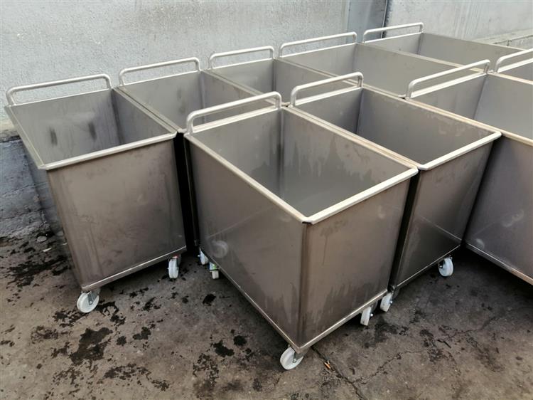 Paslanmaz Çelik Et Kemik Taşıma Arabası